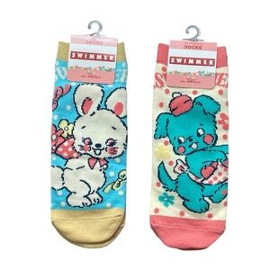 Set of 2 Swimmer Japanese Brand Socks Size 22-24 cm or women’s US Size 6-8 NWT